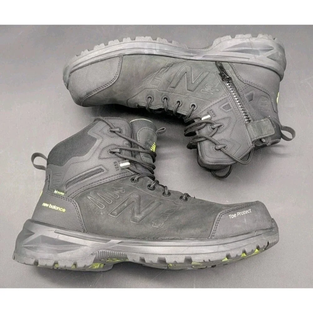 New Balance Industrial Work Boots Size 13 2E Wide Steel Toe Black Mid